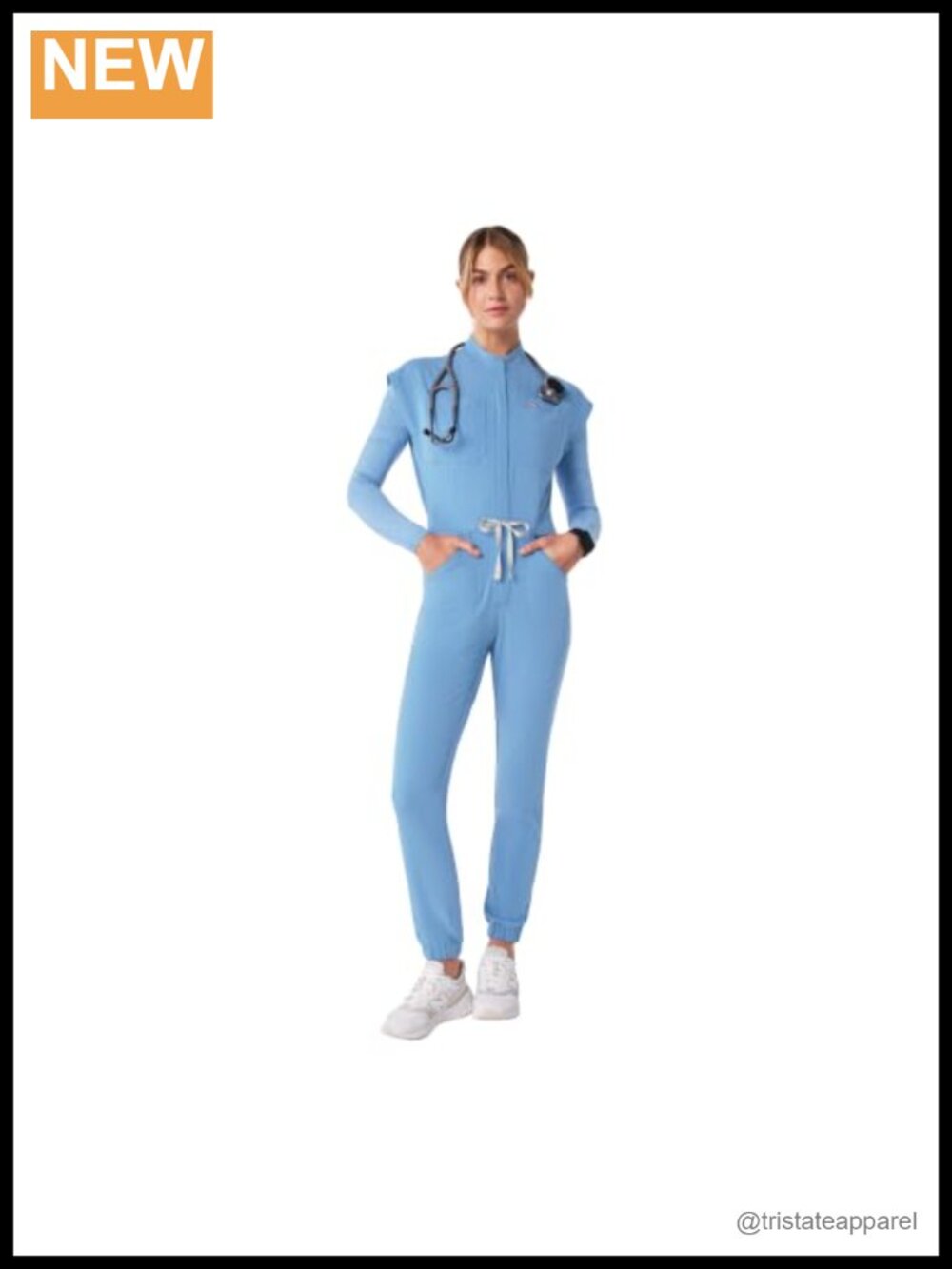 FIGS Cargo ScrubJumpsuit Women One-Piece Jogger 9 Pockets High Rise